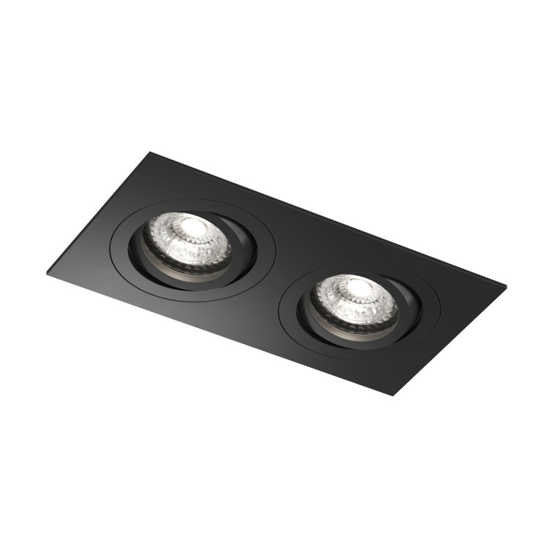 Встраиваемый влагозащищённый светильник HYDRO, IP44, 2?15 Вт LED макс., GU10, алюминий, чёрный