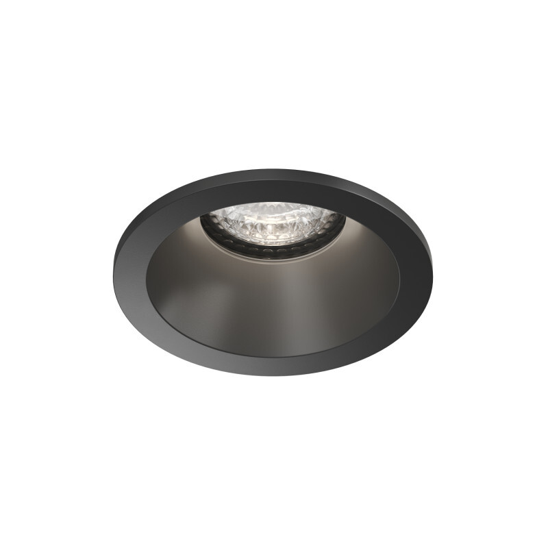 Встраиваемый влагозащищённый светильник COVE, IP44, до 15 Вт LED, GU10, алюминий, чёрный