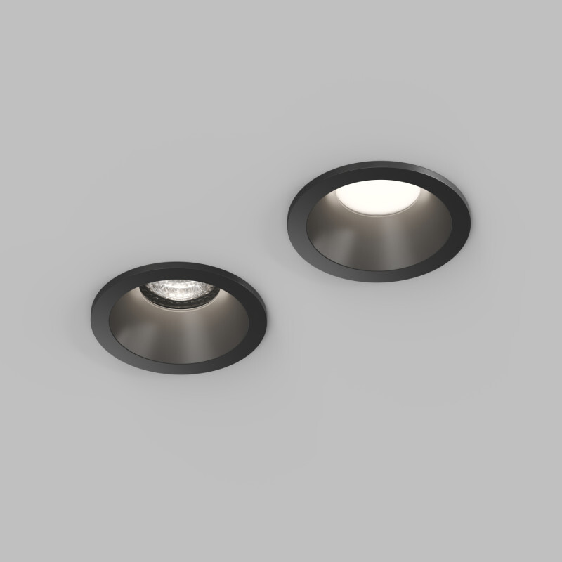 Встраиваемый влагозащищённый светильник COVE, IP44, до 15 Вт LED, GU10, алюминий, чёрный