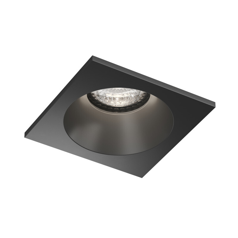 DK2131-BK Встраиваемый влагозащищённый светильник COVE, IP44, до 15 Вт LED, GU10, алюминий, чёрный