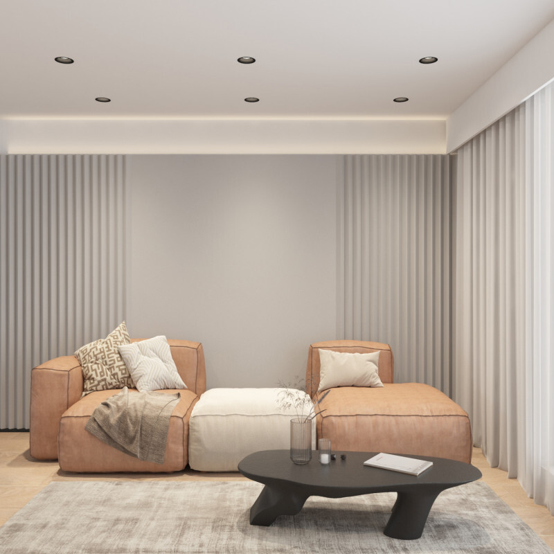 Встраиваемый светильник INER, до 15 Вт LED, GX53, IP20, алюминий, чёрный