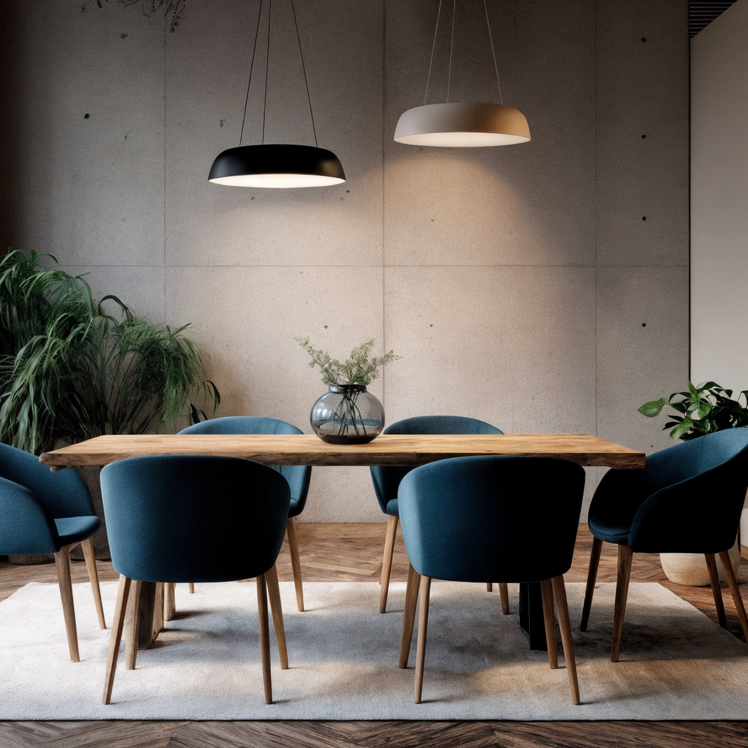 Cветильник подвесной TORION, 70Вт LED, ?630x1500 мм, 3000–6000K, алюминий, акрил, черный