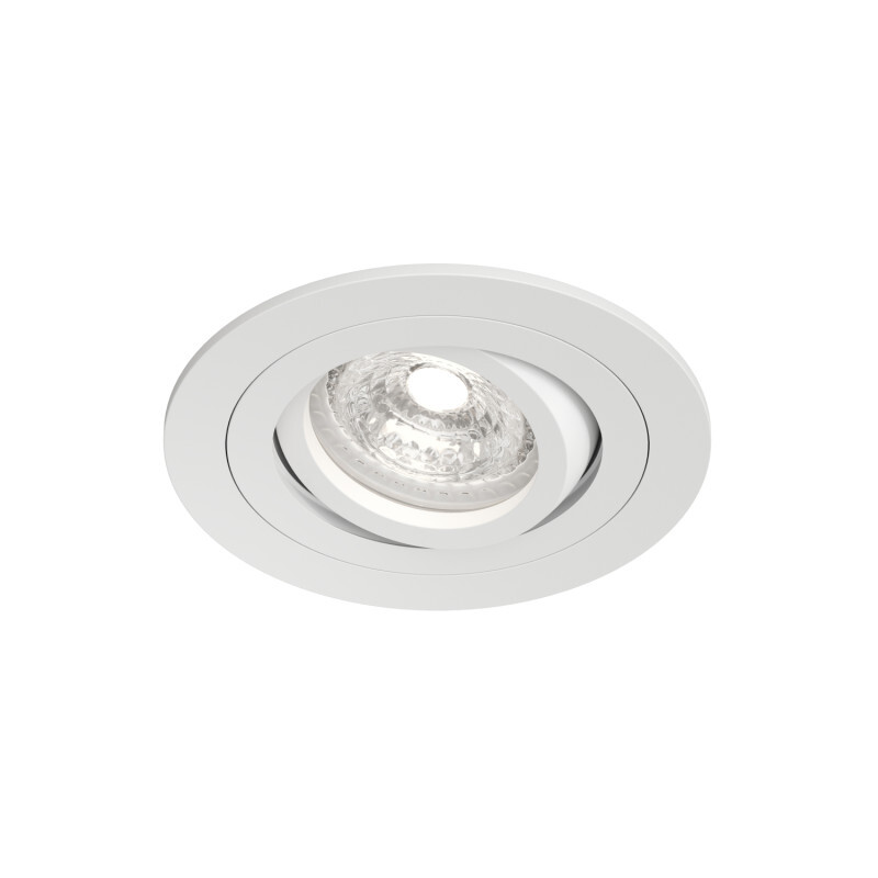 DK2110-WH Встраиваемый влагозащищённый светильник HYDRO, IP44, до 15 Вт LED, GU10, алюминий, белый