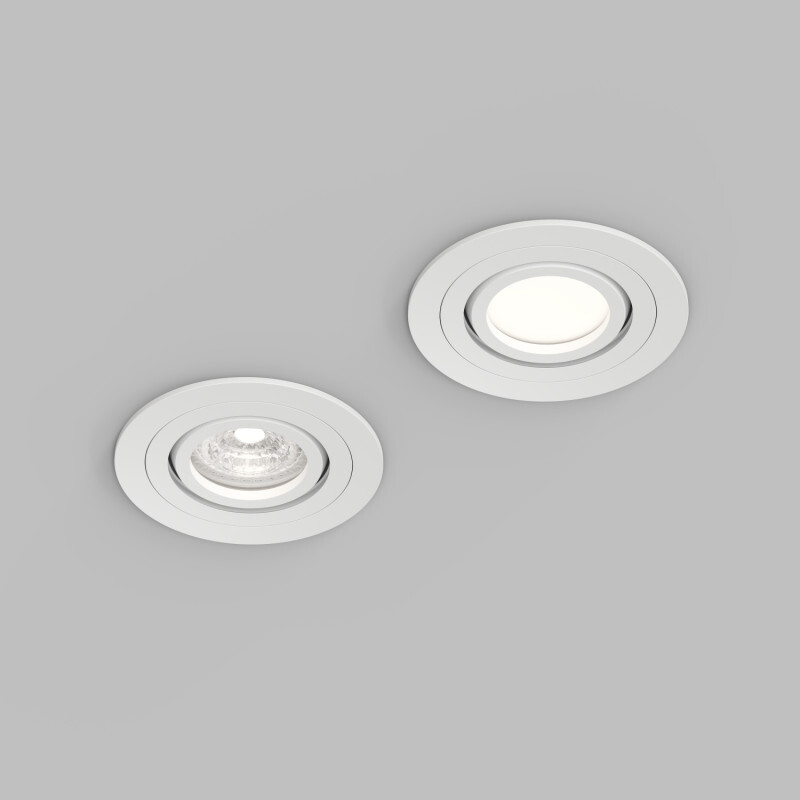 DK2110-WH Встраиваемый влагозащищённый светильник HYDRO, IP44, до 15 Вт LED, GU10, алюминий, белый