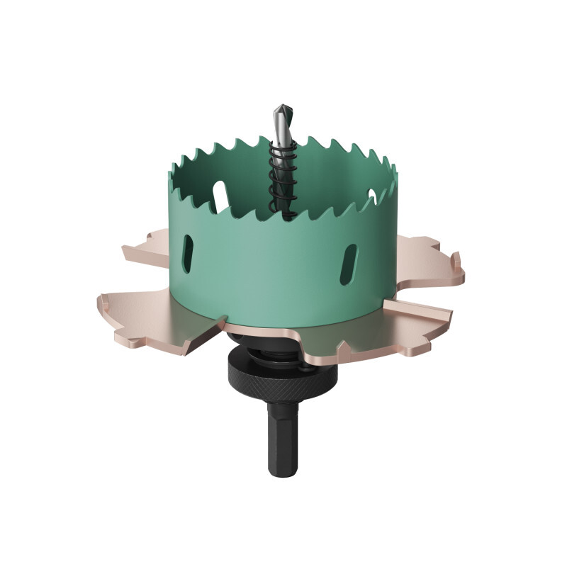 Коронка-фаскосниматель 70?115 мм, биметаллическая, для монтажа безрамочных светильников в гипсокартон «под шпаклёвку»