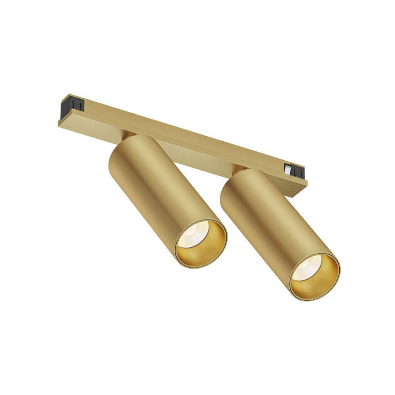 DK5942-SB Светильник трековый SHINE SPOT ZigBee, 48В, 8Вт*2, 2700-6000K, IP20, сатин. латунь, алюминий