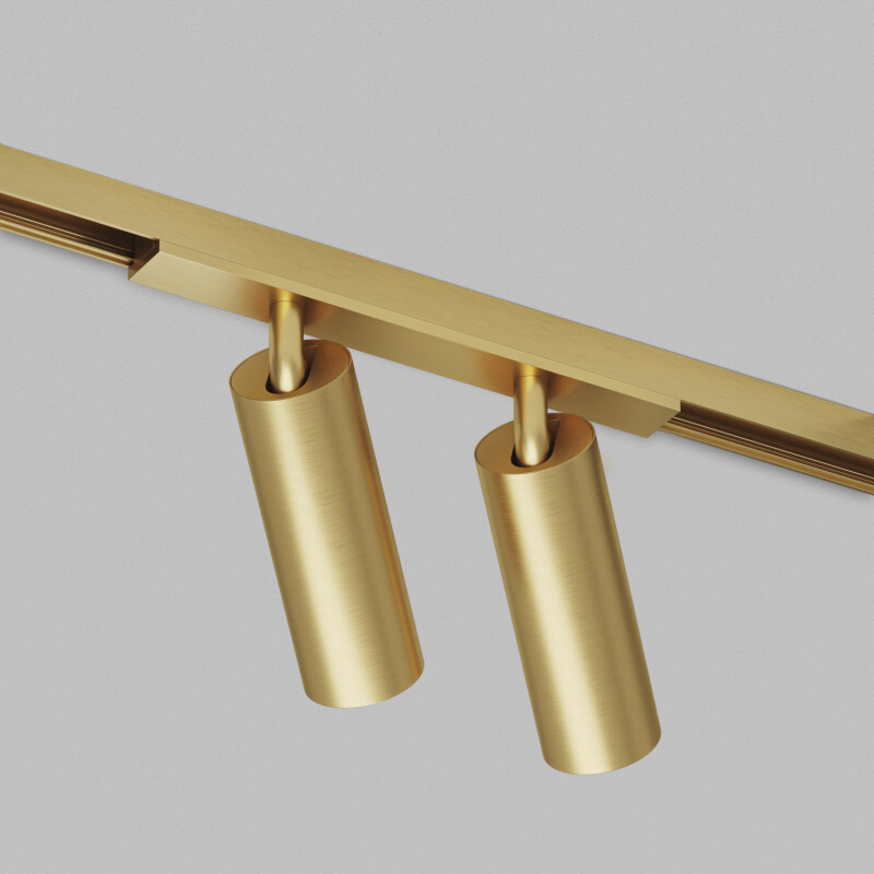 DK5942-SB Светильник трековый SHINE SPOT ZigBee, 48В, 8Вт*2, 2700-6000K, IP20, сатин. латунь, алюминий