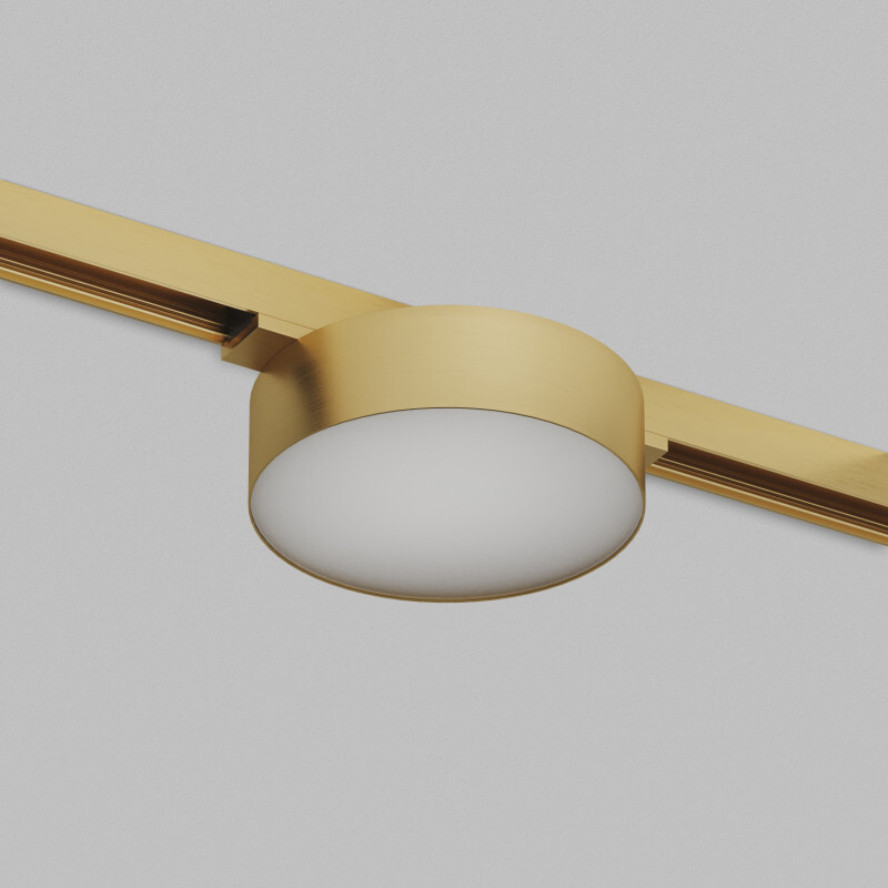 DK5962-SB Светильник трековый SHINE FLOW ZigBee, 48В, 8Вт, 2700-6000K, IP20, сатин. латунь, алюминий