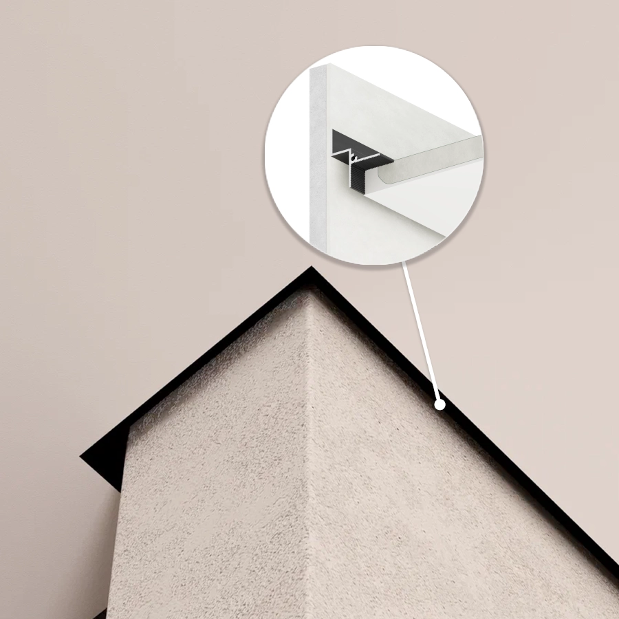 Теневой профиль RUMGIPS-13 черный 2м.