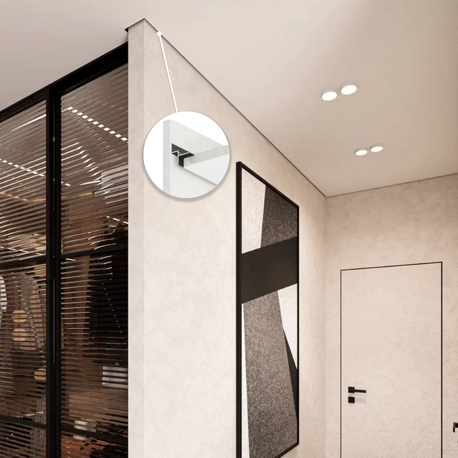 Теневой профиль RUMGIPS-13 черный 2м.